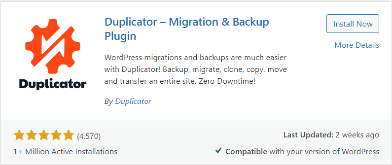 Duplicator WordPress Plugin