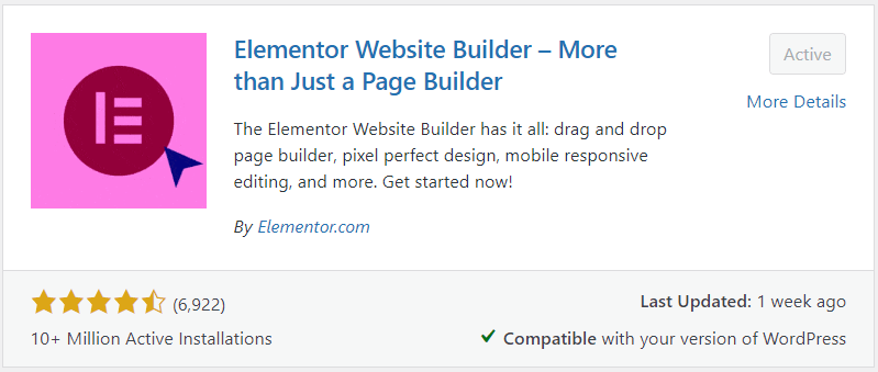 Elementor Pro WordPress Plugin